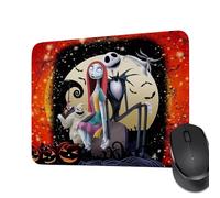WHLBHG Nightmare Jack and Sally Gift Carnival Halloween Mouse Pad for Women Girls Nightmare Before Christmas Mouse Pads for Friend (1)