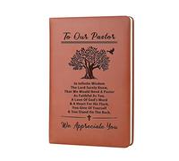 WHLBHG Pastor Gifts Pastor Leather Journal Notebook Pastor Appreciation Gifts Christian Gifts Minister's Gift Pastor Definition Notebook Birthday Gift (To our Pastor)