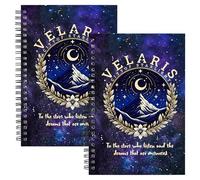 WHLBHG Velaris City of Starlight Gift Velaris Acotar 2Pcs Spiral Notebook Acotar Gifts For Women Acotar Fans Gift Velaris book journal for book lovers (Spiral- 2Pcs VELARIS Purple)