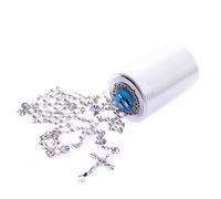 WHLHMK 6mm Rosary Beads with Rosary Box, Black Glass Saint Benedict Necklace, Anglican Prayer Beads Catholic Gifts, 1, Acrylic, No Gemstone