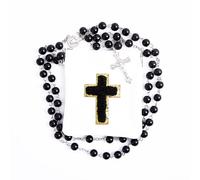 WHLHMK Catholic Rosary with Leather Pouch, 1, Acrylic, No Gemstone