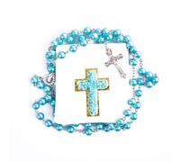 WHLHMK Catholic Rosary with Leather Pouch, 1, Acrylic, no gemstone