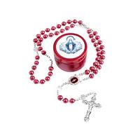 WHLHMK Catholic rosary with rosary box, 1, Acrylic, No Gemstone