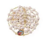 WHLHMK Rosary Beads Catholic for Women With Jewelry Bags, Zinc, No Gemstone