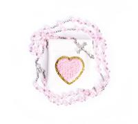 WHLHMK Rosary Beads Catholic for Women With Rosary Pouch, 1, Acrylic, no gemstone