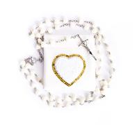 WHLHMK Rosary Beads Catholic for Women With Rosary Pouch, 1, Acrylic, No Gemstone