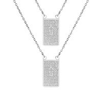 WHLHMK Scapulars Catholic Necklace, Our Lady of Mount Carmel Medals & I Sacred Heart of Jesus Stainless Steel Scapular Necklace for Women & Men, Escapularios Catolicos, Religious Gift, Stainless Steel