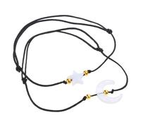 Whltzf 2Pcs Mother's Day Parent-child Black Thread Bracelets Mother-Child Moon Star Simple Adjustable Bracelets Foot Rope Moon Star Bracelets Back-to-school Season Hand Rope