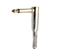 Whltzf 6.35mm Plug Connector 1/4" Plug Male Adapter 1/4inch Single Channel Right Angled With Spring Converters