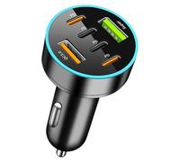 Whltzf 66W Car Charging With Super+Type C And Standard USB A Port For Multi Devices Power Supply Fast Charging Multi Port