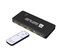 Whltzf 8K@60Hz HDTV 2.1 Switcher 3 Port 4K@120Hz 3 Port HDTV Switcher Selector HDTV Switcher With Remote For Projectors High Speed HDTV Selector