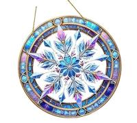 Whltzf Elegant Acrylic Sun Catchers Christmas Decoration Window Hanging Pendant Refractions Years Round Home Accent Seasonal Decorations With Rainbow Effect