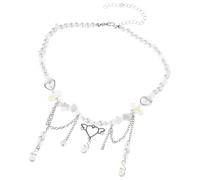 Whltzf Elegant Heart Tassels Necklace Made From Sturdy Alloy For Fashion Lovers Looking To Stand Out At Parties And Dates Elegant Necklace