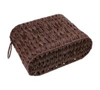 Whltzf Elegant Wicker Storage Basket With Lid Narrow Bathroom Organizers For 6 To 9 Rollsl Portable For Closet Closet Organization Basket