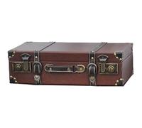Whltzf Fashionable European Handheld PU Leather Suitcases Portable Storage Trunk Accessory For Trip And Home Organization Large Capacity Box