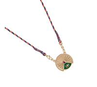 Whltzf Interactive Rotating Circular Tarot Charm Necklace Adjustable Rope Chain Neckwear Jewelry Piece For Gift Giving Tarot, One Size, as described, as described