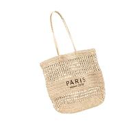 Whltzf Modern Woven Paper Rope Shoulder Bag Large Capacity Beach Vacasion Handbag Stylish Everyday Essential Breathable Paper Cord Travel Shoulder