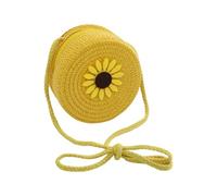 Whltzf Natural Straw Crossbody Bag For Children With Adjustable Strap Compact Design For Coin Essential Shoulder Bag Kids Purse