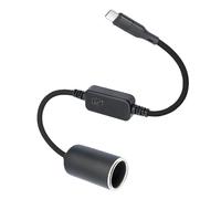 Whltzf Portable 5V USB C To 12V Car Socket Converter Cable Power Adapter Cord For Dashcam Car Fan LED Light High Efficiency Power Converter