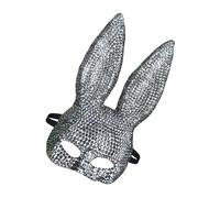 Whltzf Rabbits With Large Eye Designs Festival Elastic Bands Rabbits Face With Glass Charm For Themed Celebration Cosplays Costume