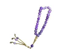 Whltzf Spiritual Glass Tasbih Prayer Beads Rosary 33 Bead Hand Chain Jewelry Worship Accessories Glass Beads Hand Chain