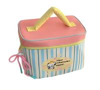 Whltzf Striped Dog Makeup Bag Large Capacity Women's Handheld Storage Bag Portable, A, Mass Beauty