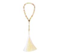 Whltzf Sturdy Glass Prayer Beads With Colorful Tassels Unique Bangles For Religious Practices And Everyday Styles Sturdy Woven Tasbih