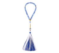 Whltzf Sturdy Glass Prayer Beads With Colorful Tassels Unique Bangles For Religious Practices And Everyday Styles Sturdy Woven Tasbih