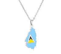 Whltzf Stylish Map Pendant Necklace Trendy Choker Neck Jewelry Alloy For Travel Enthusiasts Trendy Neck Jewelry