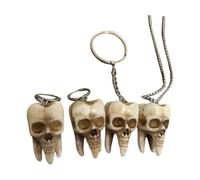 Whltzf Stylish Skull Themed Jewelry Set Halloween Accessories Pendant Necklace Pendant Earrings Suitable For Man And Women Unisex Fashion Statement Jewelry Set