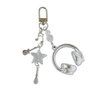 Whltzf Trendy Music Note Keychain With Headphone Charm Lightweight Phone Lanyard For Backpacks Gifts & Travel Essentials