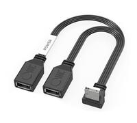 Whltzf USB 1 Male To 2 Female Splitter Cable Extension 65W Fast Transfer For Office Home Outdoor Devices Connection Laptop USB Extension