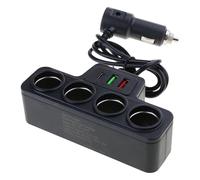 Whltzf Vehicle Charging Adapter With USB Type C 12V/24V Quick Charging Power Splitter With 120W Power For Multiple Devices Car Socket Adapter