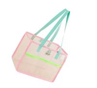 Whltzf Ventilated Mesh Carryall With Organized Compartments Foldable Quick-Dry Shoulder Bag For Swimwear Sports Vacation, Green