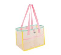 Whltzf Ventilated Mesh Carryall With Organized Compartments Foldable Quick-Dry Shoulder Bag For Swimwear Sports Vacation, A