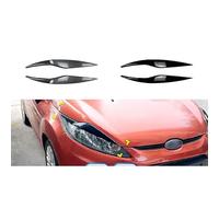 WHLXQ Car Headlight Eyebrow, Eyelids Cover Trim, Compatible with Ford Fiesta MK6 MK7 2008-2012,Glossy Black