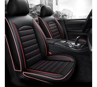 WHLXQ Car Seat Covers for Audi A7 C8 Sportback 2019 2020 2021 2022 2023 2024, Car Seat Covers Full Set Leather Seat Cover Set, Breathable Wear Resistant Waterproof,B/black and red