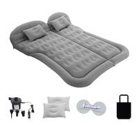 WHLYQF Car Air Mattress for Volvo XC90 2. Gen, Camping Sleeping Air Bed with Adjustable Back Seat 6 Independent Airbags Flocking PVC,C/Grey