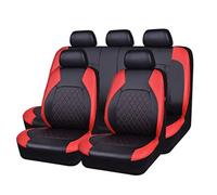 WHMH Car Cover Seats Full Set for BMW 1 Series (3door) E81 2007 2008 2009 2010 2011,9pcs Set Leather Car Seat Cushion Protectors,Airbag Compatible,A/9pcs Set Red