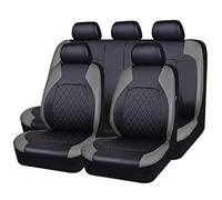 WHMH Car Cover Seats Full Set for Ford Ranger 2016 2017 2018 2019 2020 2021 2022,9pcs Set Leather Car Seat Cushion Protectors,Airbag Compatible,A/9pcs Set Grey