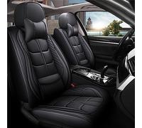 WHMH Leather Car Seat Covers Full Set for Audi A6 C8 Avant 2018 2019 2020 2021 2022,Front and Rear Seat Cover All Season Waterproof Cushions,A/Allblack-A/Withpillow