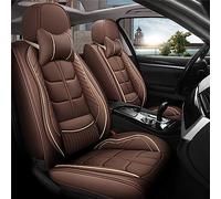 WHMH Leather Car Seat Covers Full Set for BMW 5 Series G30 sedan 2017 2018 2019 2020 2021 2022,Front and Rear Seat Cover All Season Waterproof Cushions,A/Coffee-A/Withpillow