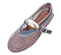 Whmowvn Flat Shoes Women's Elegant - Slip-On Shoes Closed Boat Shoes Slip On Mother Shoes Elegant Comfortable Evening Shoes Hollow Dress Shoes Lightweight Breathable Party Shoes Fashionable Flat Shoes