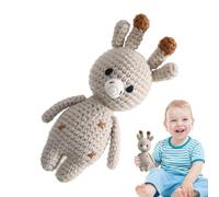 Whnbuij Baby Rattle Teether Toy - Shake Sensory Crochet Animal Rattle,Soothing Teether Toy, Easter Basket Stuffers, Stuffed Animals, Baby Shower Decor for Kids