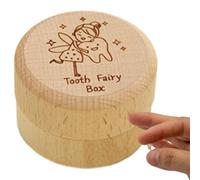 Whnbuij Baby Teeth Keepsake Box - Cute Carved Wooden, Tooth Fairy Box | Memmory Box Baby Teeth, Perfect for Keepsake Gift Boys Tooth Saver Baby Shower Birthday giifts Milk Teeth Storage Container