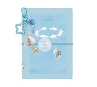 Whnbuij Binder Journal - Cute 5 Rings Clear PVC Cover Loose-Leaf Refillable | Hand Ledger Notebook - for Home School Travel Daily Records Planners Travellers Scrapbooking