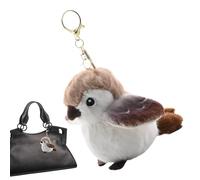 Whnbuij Bird Plush, Realistic Plush Sparrow, Cute Bag Charm, Portable Wallet Accessories for School Bag, Tote