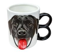 Whnbuij Ceramic Mug 338ml Ceramic 3D Dog Cups with Tongue | Novelty Dog Breakfast Mug for Home Office Gathering Desk Kitchen Mother Dad Wife Friend