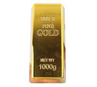 Whnbuij Gold Bar Toys - Fake Golden Brick, Bullion Gold Bar Decorations | Electroplating Process Design Gold Bar, Eye Catching Realistic Gold Bar Brick Prop for Movie Prop Novelty Joke