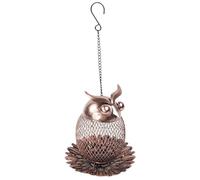 Whnbuij Hummingbirds, Climate Proof Garden Decoration - Large Capacity Owl-Shaped Bird Feeding and Watching Birds and Tiles in Patio, Balcony, Terrace, Tree or Window